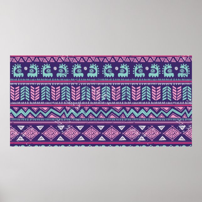 Tribal ethnic seamless poster (Vorne)