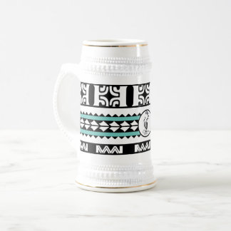 Tribal Ethnic/Turquoise Bierkrug Bierglas