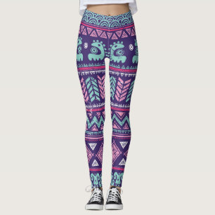 Tribal Ethnisch: Farbige nahtlose Muster. Leggings