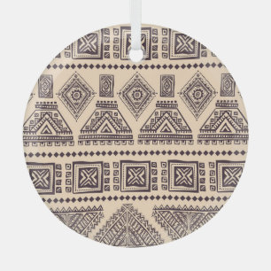 Tribal, ethnisch, vintage Geschäftsmuster Ornament Aus Glas