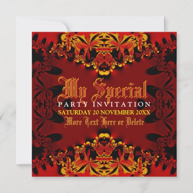 Tribal Exotic Tiger Dschungel Party Einladung (Vorderseite)