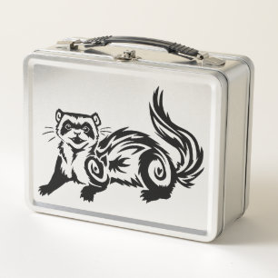 Tribal Ferret Tattoo Design Metall Brotdose