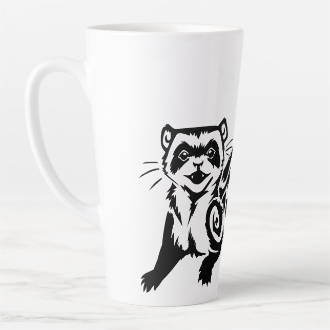 Tribal Ferret Tattoo Design Milchtasse (Links)
