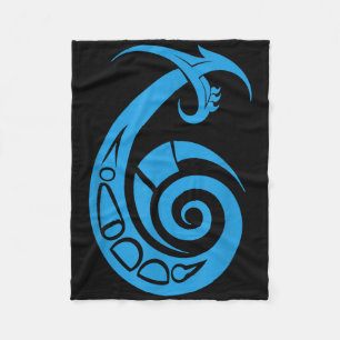Tribal Fish Hook Shirt - Tribalischer Fischfang -  Fleecedecke