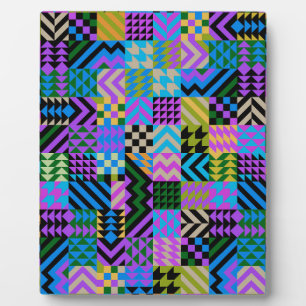 Tribal Folk Art - Blue Fotoplatte