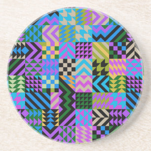 Tribal Folk Art - Blue Getränkeuntersetzer