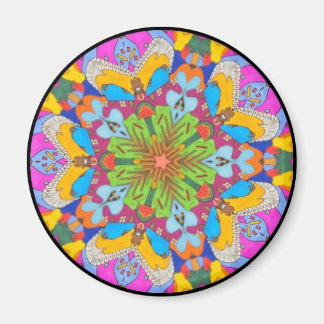 Tribal Fraktal Mandala Star Blume Magnet