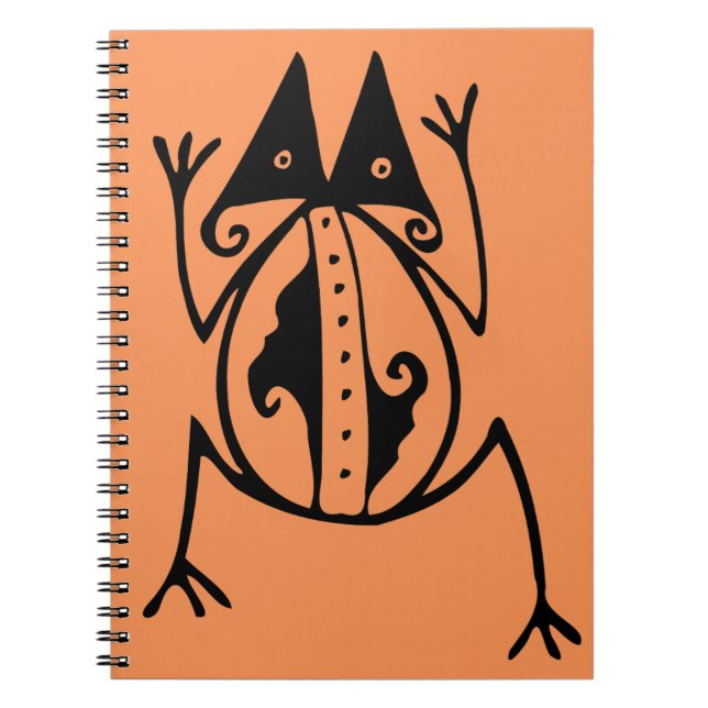 Tribal Frosch antike tierische Stammeskunst Notizblock (Vorderseite)