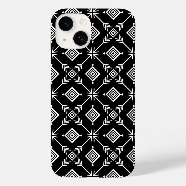 Tribal für Schwarz und Weiß Case-Mate iPhone 14 Hülle (Rückseite)