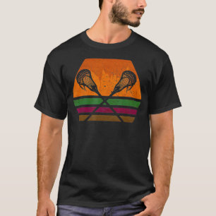 Tribal Game Vintag Retro Lacrosse Player Silhouett T-Shirt