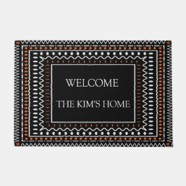 Tribal Geometric Border Design  Fußmatte