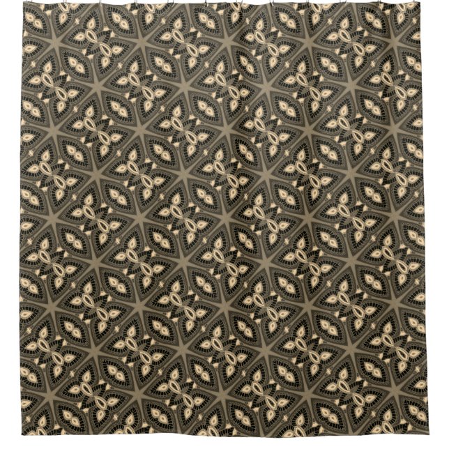 Tribal Geometric Duschvorhang (Vorderseite)