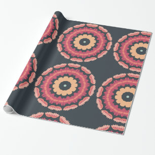Tribal Geometric Floral Geschenkpapier
