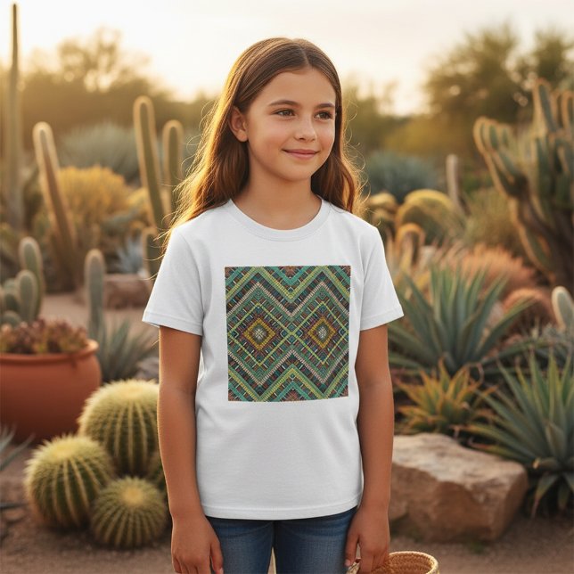 Tribal Geometric Muster Boho Ethnic Aztec T-Shirt (Von Creator hochgeladen)
