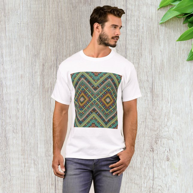 Tribal Geometric Muster Boho Ethnic Aztec T-Shirt (Von Creator hochgeladen)