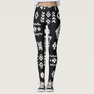 Tribal geometrisch: Stilvoller nahtloser Hintergru Leggings