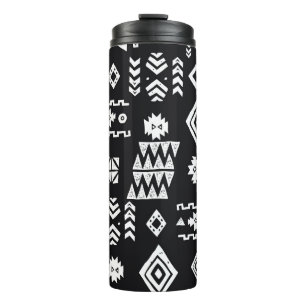 Tribal geometrisch: Stilvoller nahtloser Hintergru Thermosbecher