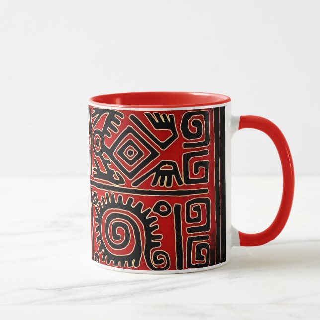 Tribal Geometrisch  Tasse (Rechts)