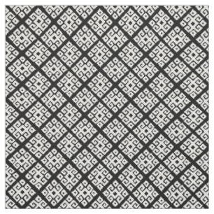Tribal geometrische, weiße, schwarze gemusterte S Stoff