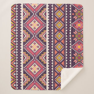 Tribal gestreiftes, geometrisches nahtloses Muster Sherpadecke