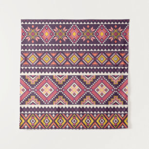 Tribal gestreiftes, geometrisches nahtloses Muster Wandteppich