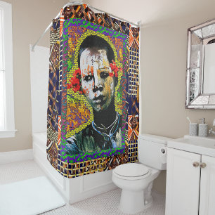 Tribal Grace: Afrozentrische Kunst für Bath & Beyo Duschvorhang