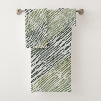 Tribal Green Stripes Abstract Pattern 