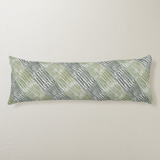 Tribal Green Stripes Abstract Pattern  Seitenschläferkissen