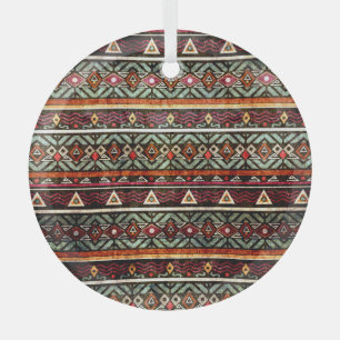 Tribal Grunge: Ethno Retro Muster Ornament Aus Glas