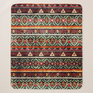 Tribal Grunge Ethno Volksmuster im Retro-Stil Sherpadecke