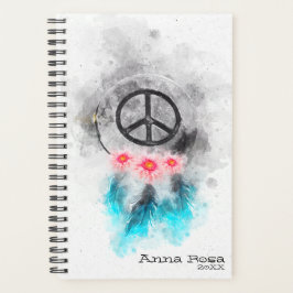 *~* Tribal Grunge Peace Sign Feathers Blume Boho Planer