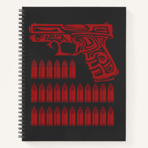 Tribal Gun Illustration Notizbuch
