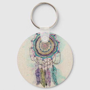 Tribal-Handanstrich Traumcatcher Mandala-Design Schlüsselanhänger