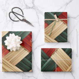 Tribal Harmony-African Basket Weave Festive Design Geschenkpapier Set