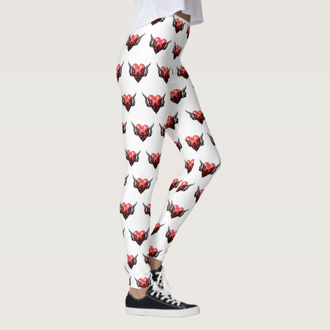 Tribal Heart Tattoo Leggings (Rechts)