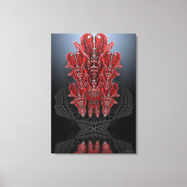 Tribal Hearts Wrapped Canvas Leinwanddruck (Vorderseite)