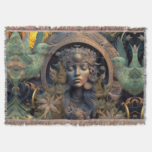 Tribal Hummingbird Goddess Decke