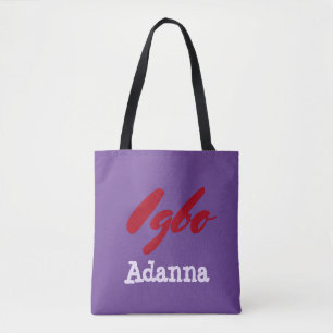 Tribal Igbo Lila und rot Tasche