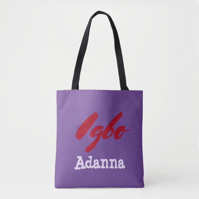 Tribal Igbo Lila und rot Tasche (Vorderseite)