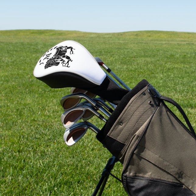 Tribal Iguana Monogram Golf Headcover (In SItu)