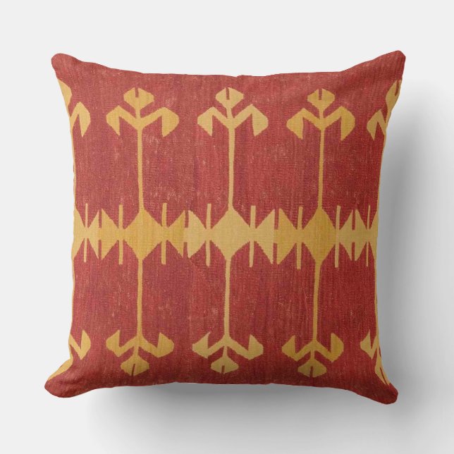 Tribal Ikat Accent Throw Kissen (Vorderseite)
