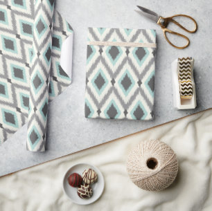 Tribal Ikat Zickzack Geschenkpapier