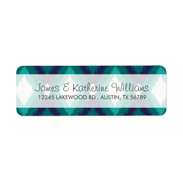 Tribal Ikat Zickzack Moderne Hochzeit (Vorne)