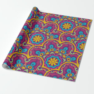 Tribal indische ethnische nahtlose Mandalas wieder Geschenkpapier