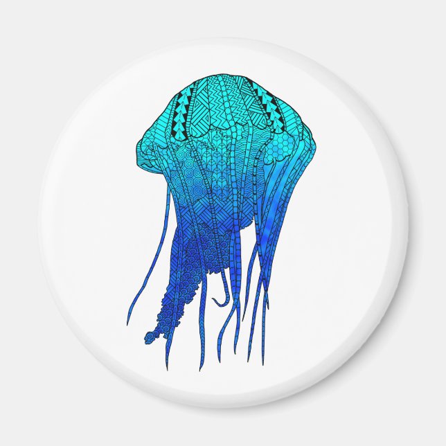 Tribal Jellyfish Magnet (Vorne)