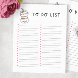 Tribal Kitty Cat to Do List Notizblock
