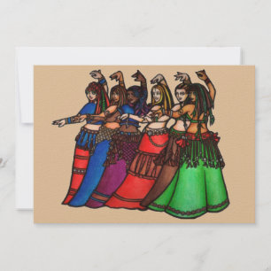 Tribal Line Bauchtanz Einladung