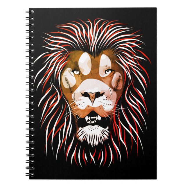 Tribal Lion Face Notizblock (Vorderseite)