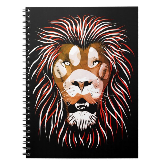 Tribal Lion Face Notizblock (Vorderseite)