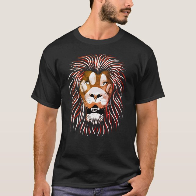 Tribal Lion Face T - Shirt (Vorderseite)